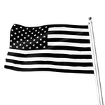 Black American Flag Print Flag