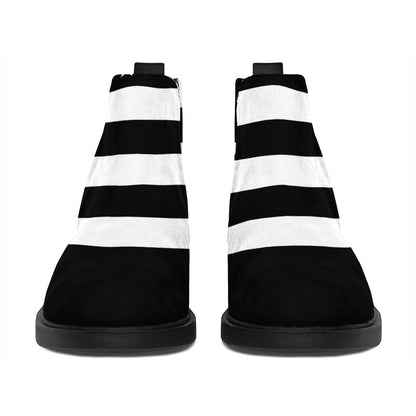 Black American Flag Print Flat Ankle Boots