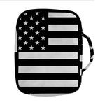 Black American Flag Print Front Pocket Bible Bag