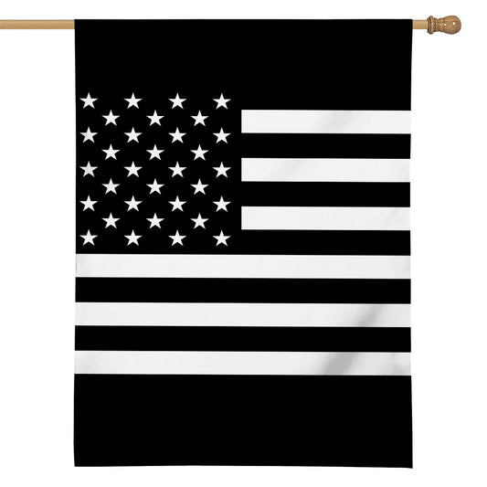 Black American Flag Print House Flag
