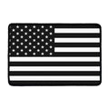 Black American Flag Print Kitchen Mat