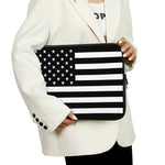 Black American Flag Print Laptop Sleeve