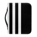 Black American Flag Print Leather Bible Cover
