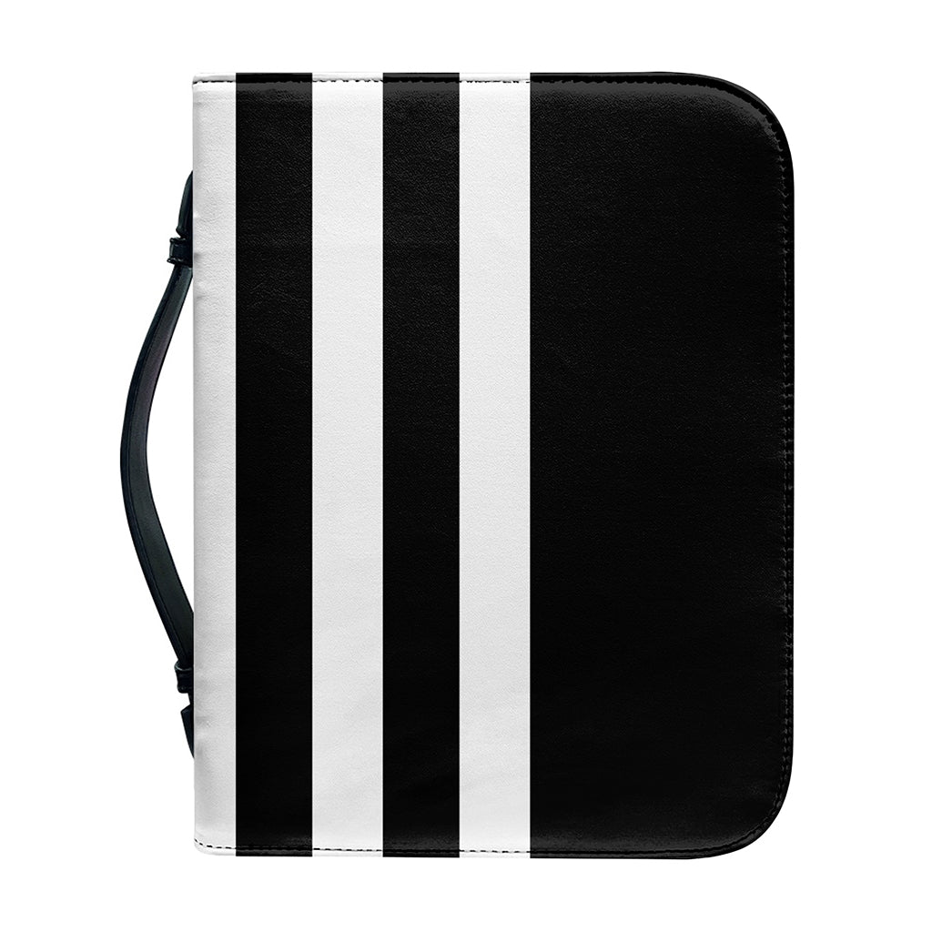 Black American Flag Print Leather Bible Cover
