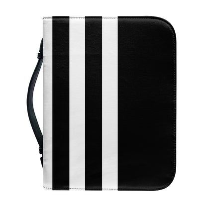 Black American Flag Print Leather Bible Cover