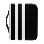 Black American Flag Print Leather Bible Cover