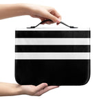 Black American Flag Print Leather Bible Cover