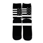 Black American Flag Print Long Socks