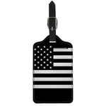 Black American Flag Print Luggage Tag