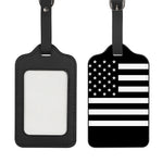 Black American Flag Print Luggage Tag