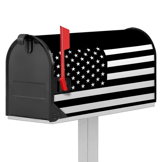 Black American Flag Print Mailbox Cover