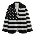 Black American Flag Print Men's Blazer