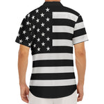 Black American Flag Print Men's Deep V-Neck Shirt