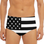 Black American Flag Print Men's Triangle Swim Briefs