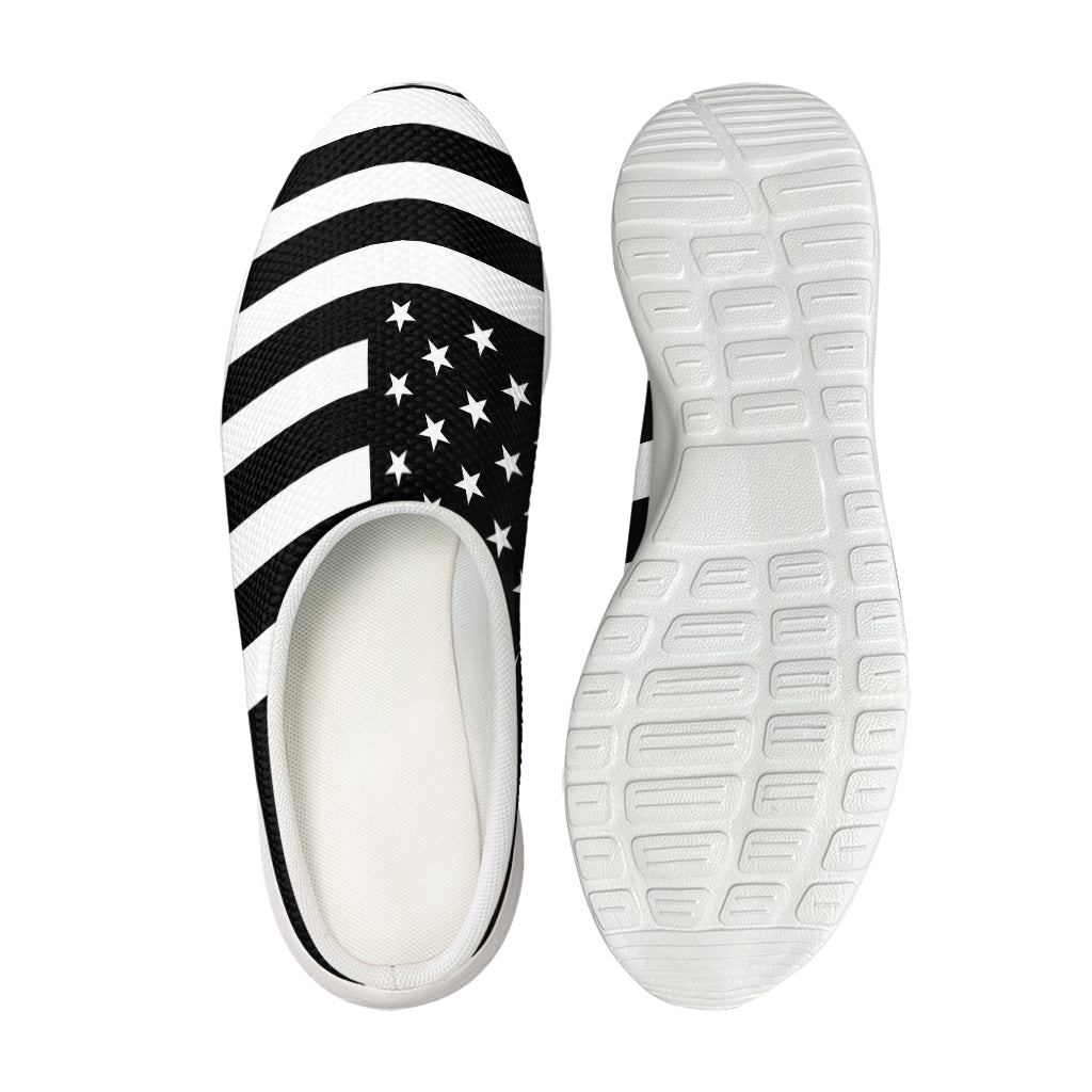 Black American Flag Print Mesh Casual Shoes