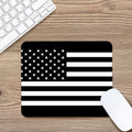 Black American Flag Print Mouse Pad