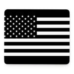 Black American Flag Print Mouse Pad
