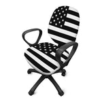 Black American Flag Print Office Chair Cover