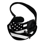 Black American Flag Print Pet Sling Carrier