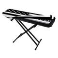 Black American Flag Print Piano Keyboard Cover