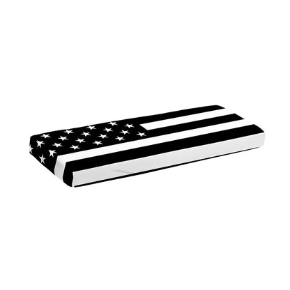 Black American Flag Print Piano Keyboard Cover