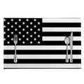 Black American Flag Print Placemat