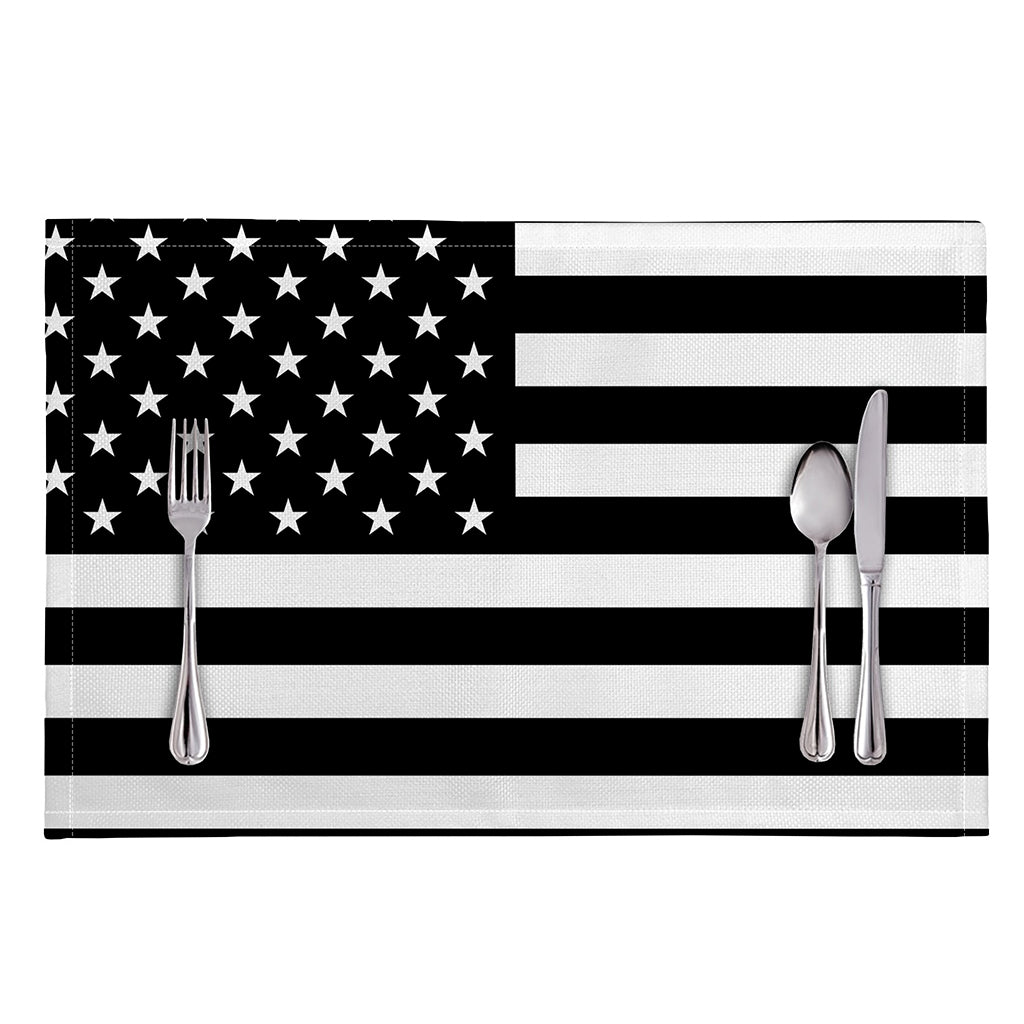 Black American Flag Print Placemat