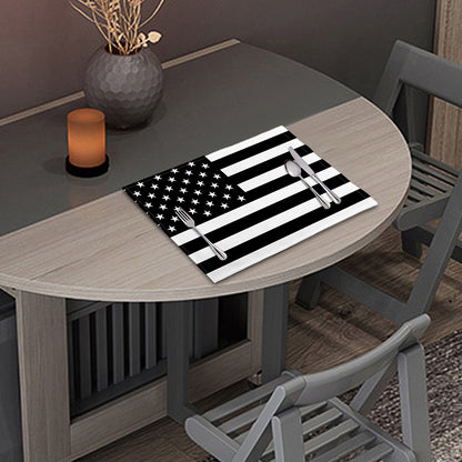 Black American Flag Print Placemat