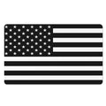 Black American Flag Print Polyester Doormat