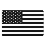 Black American Flag Print Polyester Doormat