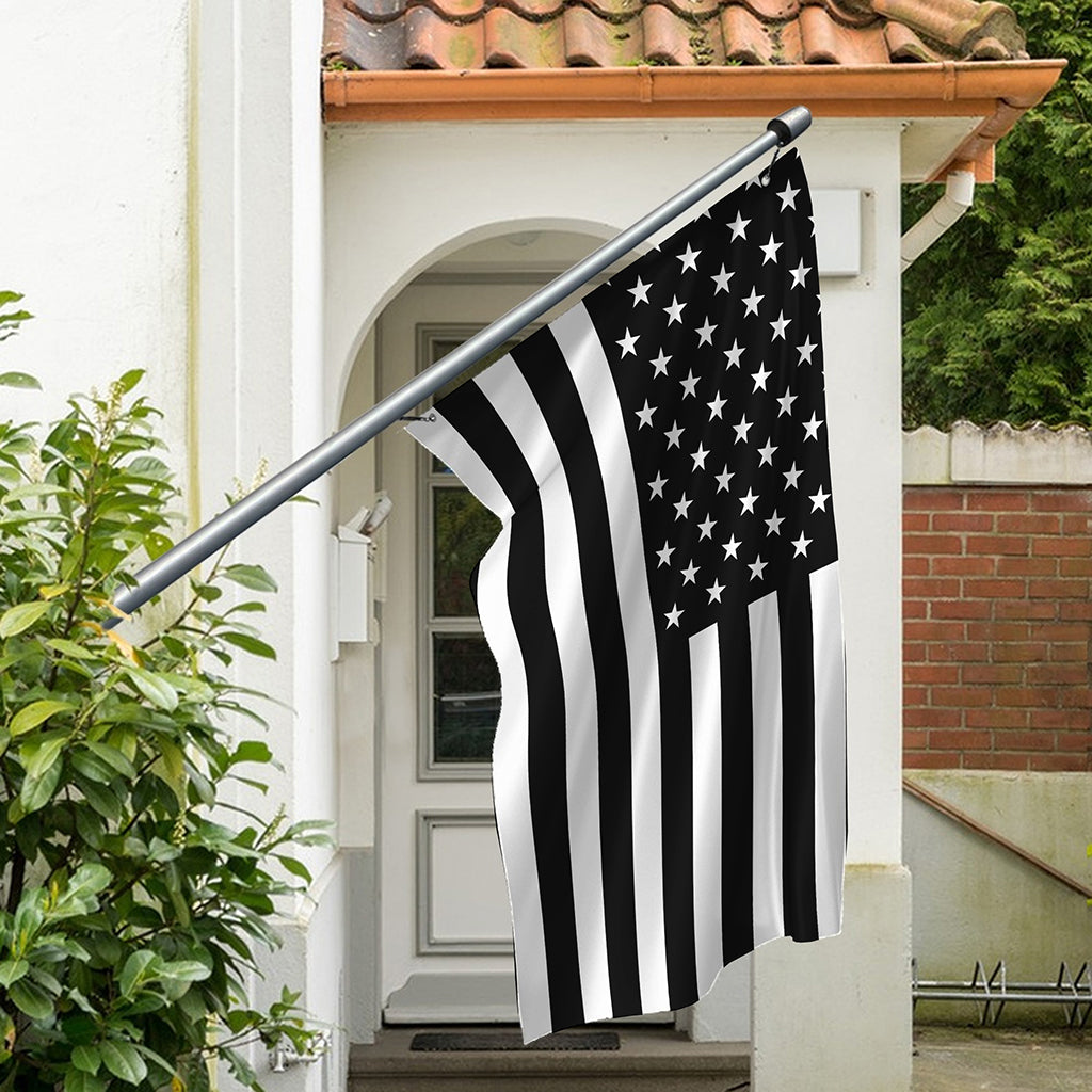 Black American Flag Print Polyester Flag