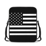 Black American Flag Print Rectangular Crossbody Bag