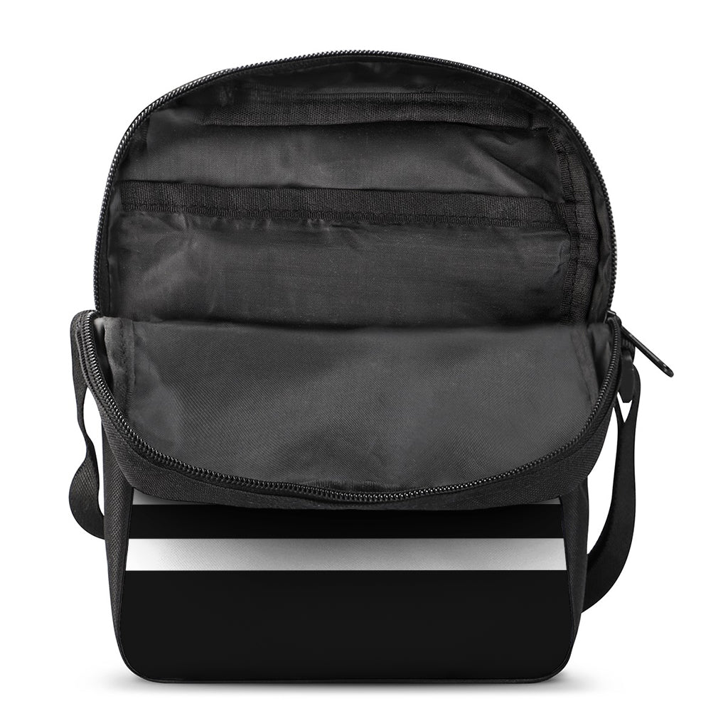 Black American Flag Print Rectangular Crossbody Bag