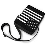 Black American Flag Print Rectangular Crossbody Bag