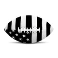 Black American Flag Print Rugby Ball