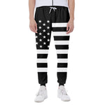 Black American Flag Print Scuba Joggers