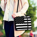 Black American Flag Print Shoulder Strap Bible Bag
