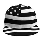 Black American Flag Print Snapback Cap