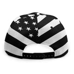 Black American Flag Print Snapback Cap