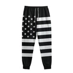 Black American Flag Print Sweatpants