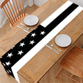 Black American Flag Print Table Runner