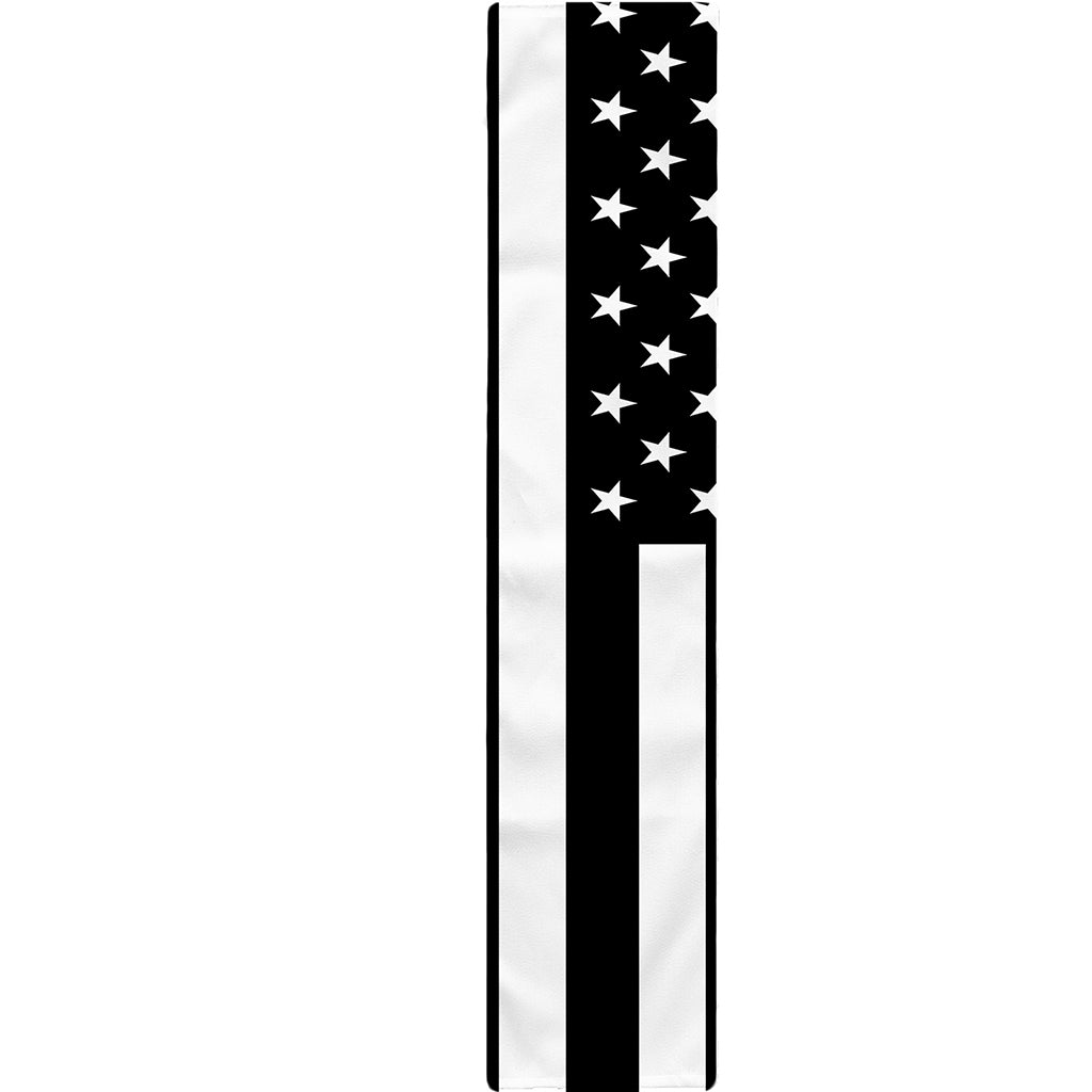 Black American Flag Print Table Runner