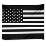Black American Flag Print Tapestry