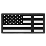 Black American Flag Print Trifold Wallet