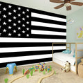 Black American Flag Print Wall Sticker