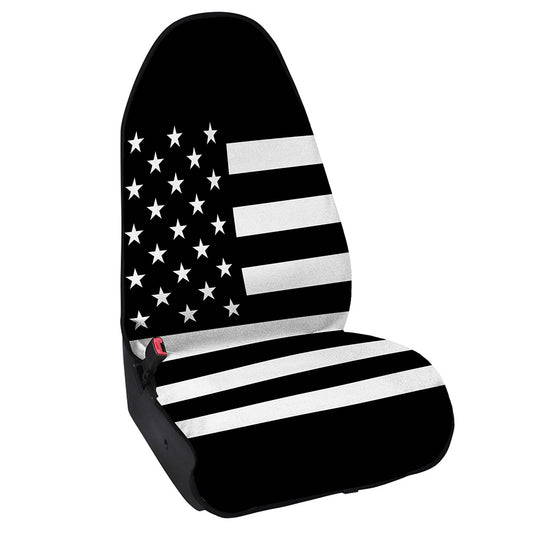 Black American Flag Print Waterproof Car Seat Cover