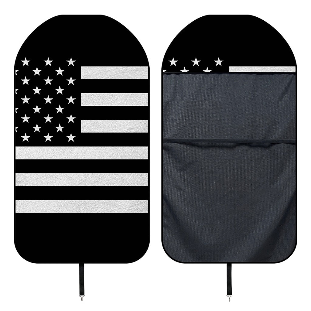 Black American Flag Print Waterproof Car Seat Cover