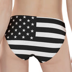 Black American Flag Print Women's Panties