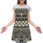 Black And Beige Aztec Pattern Print Adjustable Apron