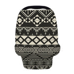 Black And Beige Aztec Pattern Print Baby Seat Cover
